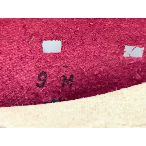 Sesto Meucci Evonne Red Nubock Cushioned Footbed Open Toe Slip On Flats - Size 9 - Picture 9 of 14